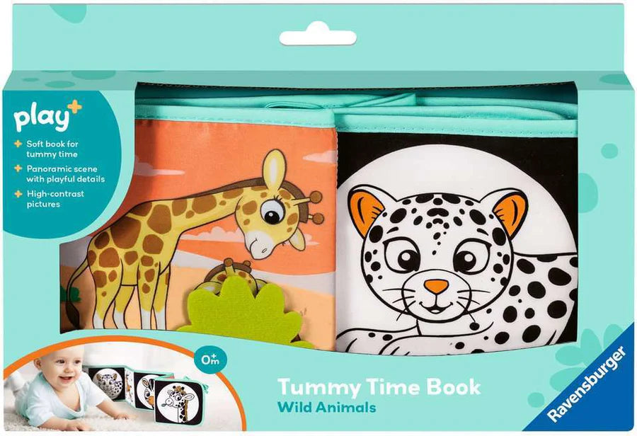 Play+ Wild Animals Tummy Time Book
