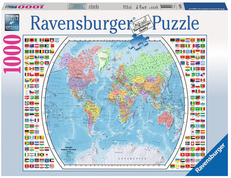 Political World Map  (1000 pc Puzzle)