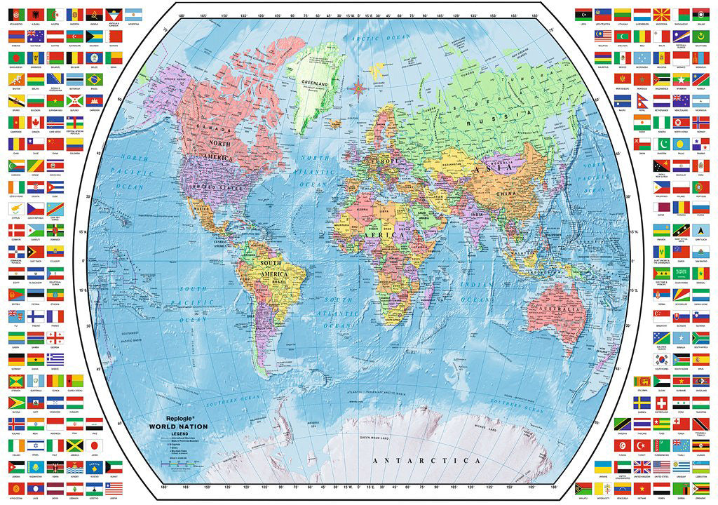 Political World Map  (1000 pc Puzzle)