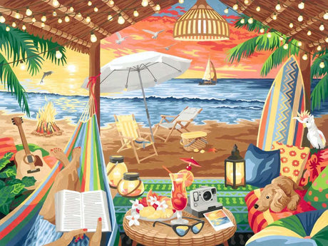 CreArt: Paint-By-Number Cozy Cabana 12x16