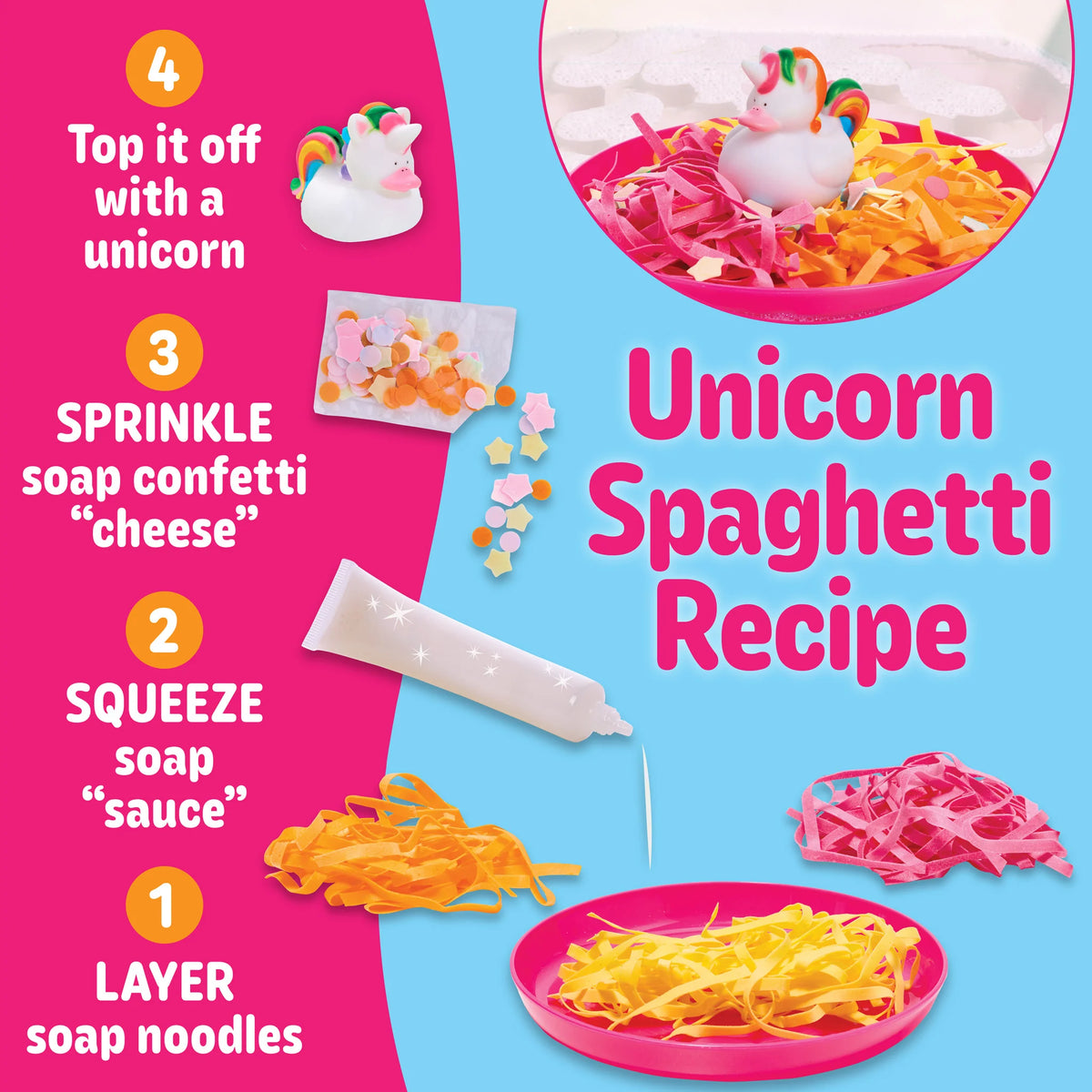 Unicorn Spaghetti Soap Noodles