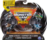 Monster Jam - Official Mini 5-Pack with Mystery Collectible Monster Truck - 1:87 Scale