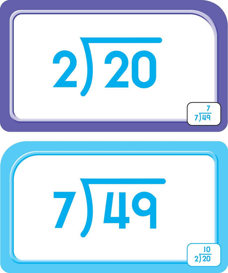 Division 0-12 Flash Cards