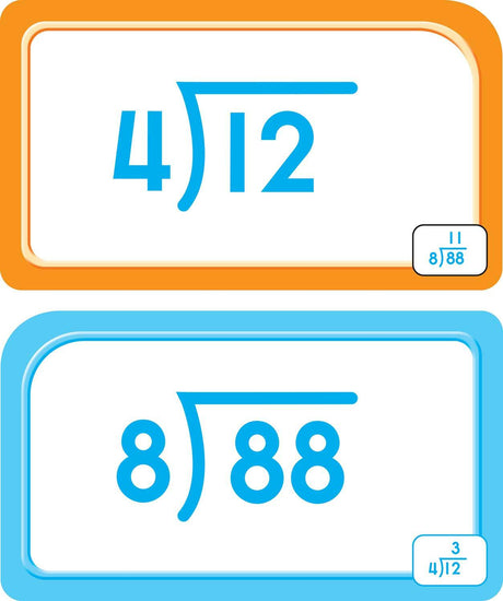 Division 0-12 Flash Cards