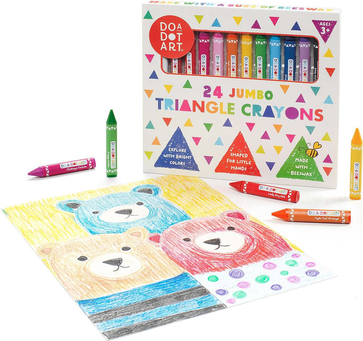 24 Jumbo Triangle Crayons