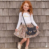 Cat's Meow Black Chunky Glitter Kitty Purse