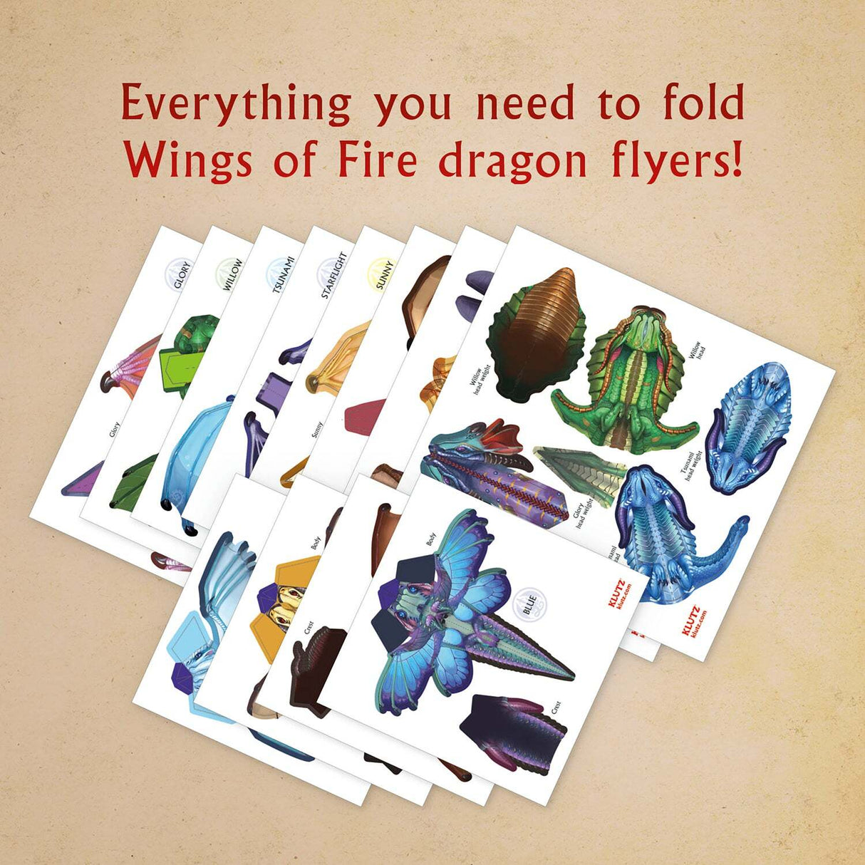KLUTZ Wings of Fire Folded Flyers Book