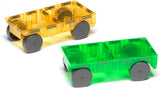 Magna-Tiles® Cars 2 piece set Green and Yellow