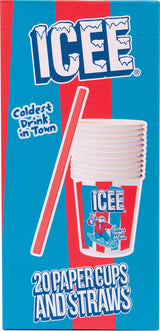 ICEE® 20 Paper Cups and Straws