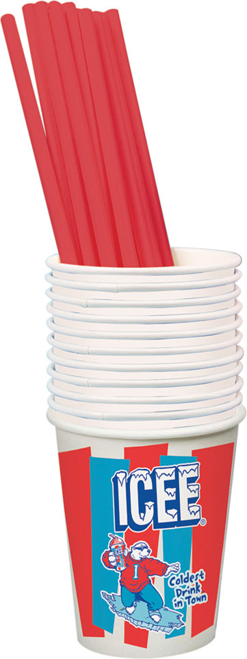 ICEE® 20 Paper Cups and Straws