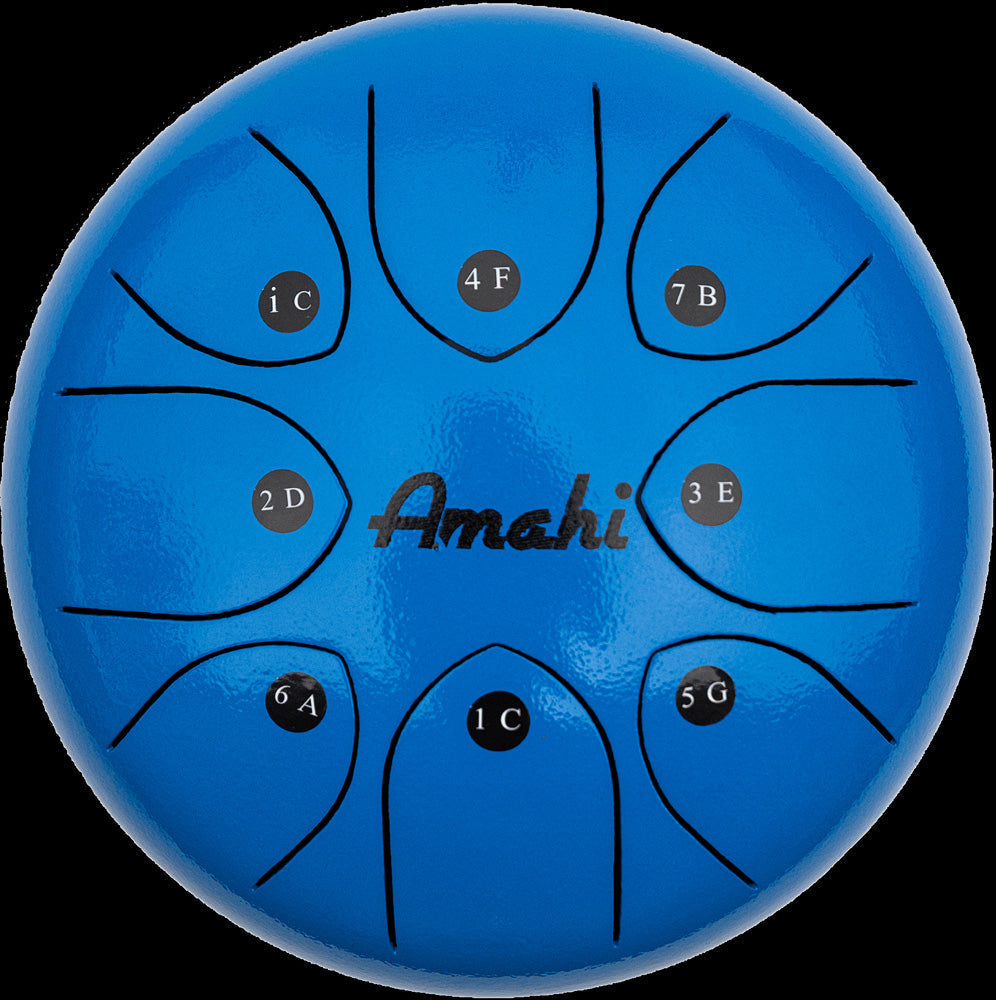 Steel Tongue Drum - 8" Blue