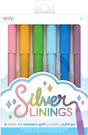 Silver Linings - Silver Ink Markers with Outlines - Set of 6