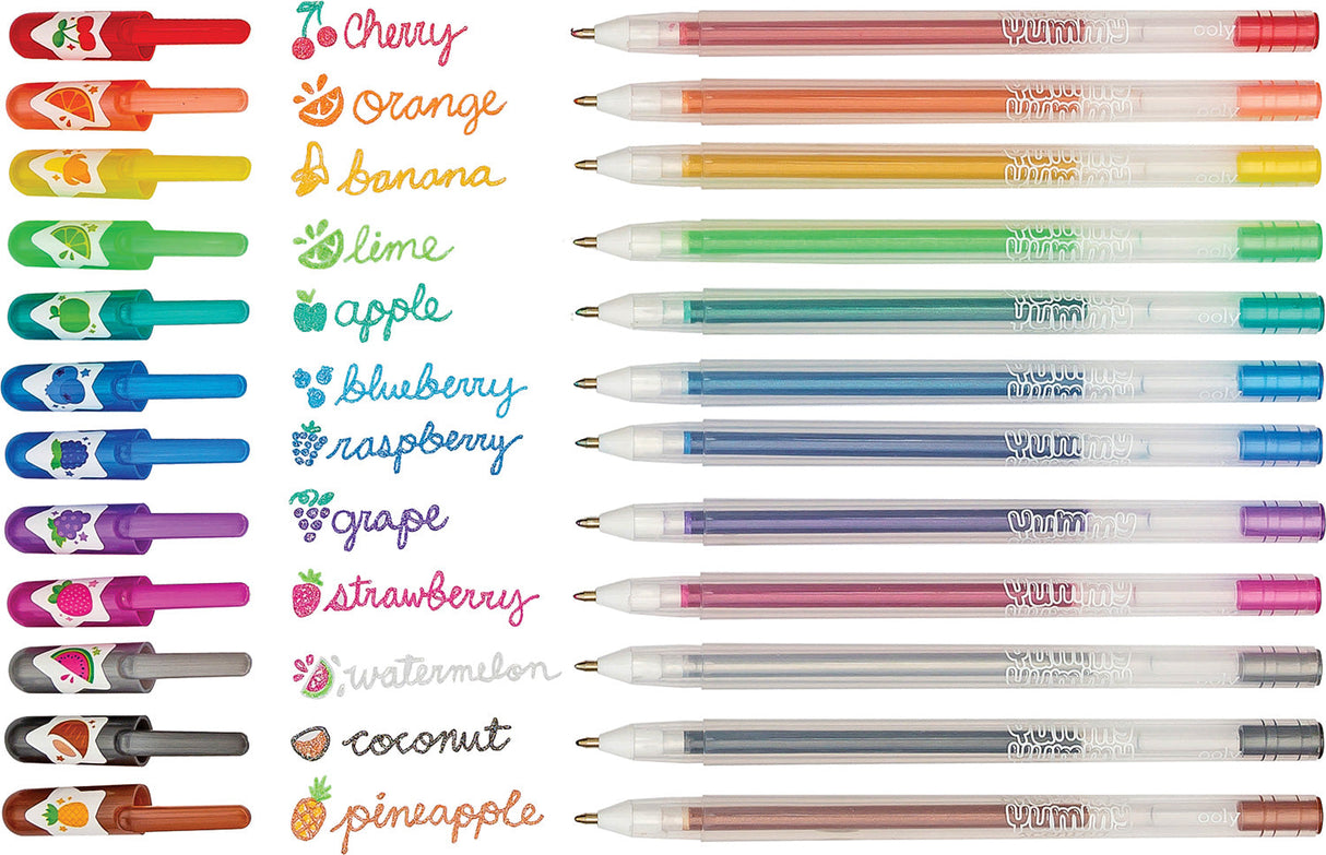 Yummy Yummy Scented Glitter Gel Pens - 12 pk