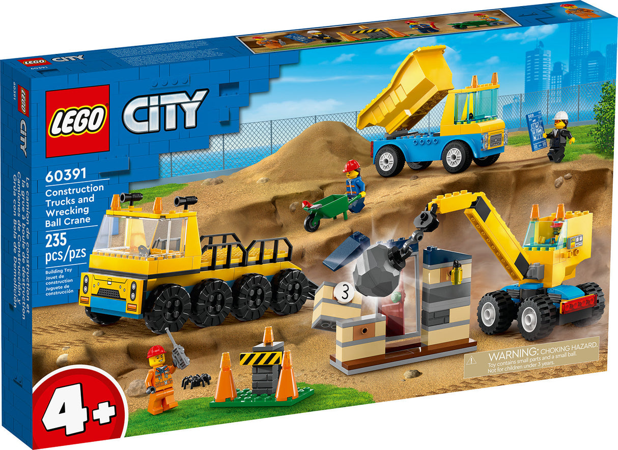 LEGO® City Construction Trucks and Wrecking Ball Crane