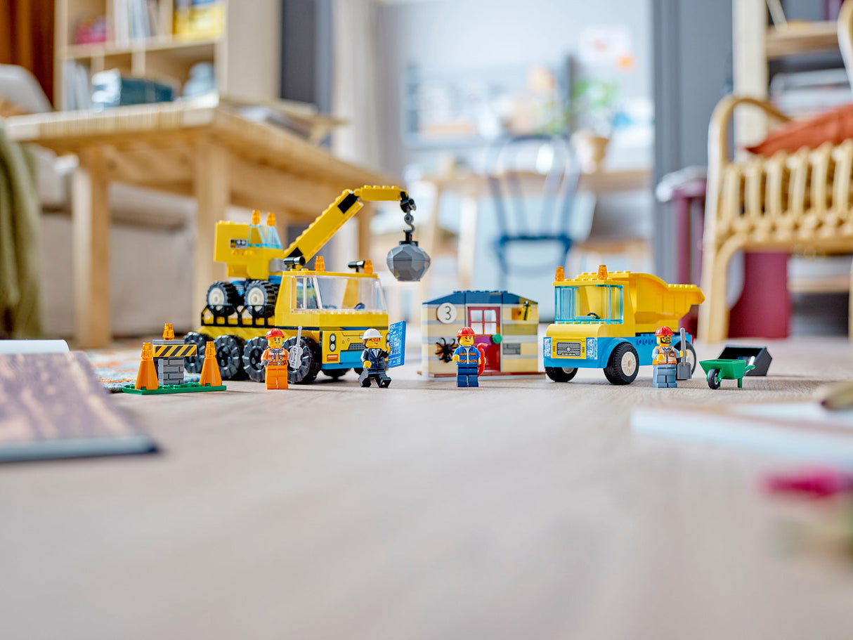 LEGO® City Construction Trucks and Wrecking Ball Crane