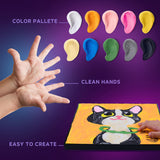 OKTO Sensory Art Coloring with Clay Set by Numbers Cat