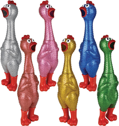 Giant Sparkle Rubber Chicken