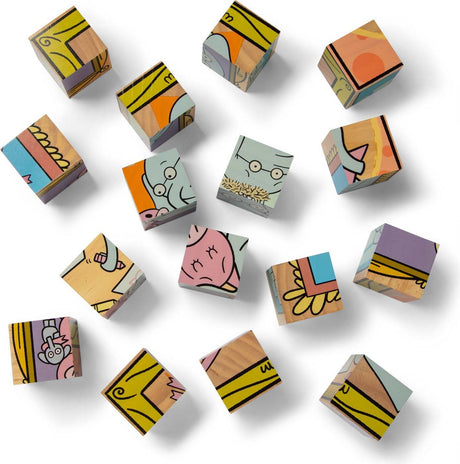 Mo Willems' Elephant & Piggie Wooden Cube Puzzle
