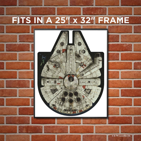 Star Wars Double-Sided Millennium Falcon Jigsaw Puzzle & Trivia