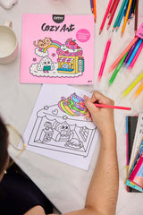 Cozy Art Kawaii Coloring Notebook