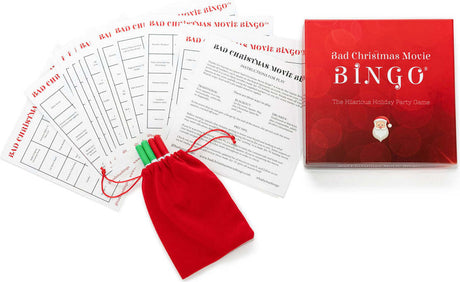 Bad Christmas Movie Bingo Party Game