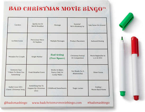 Bad Christmas Movie Bingo Party Game
