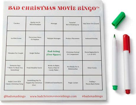 Bad Christmas Movie Bingo Party Game