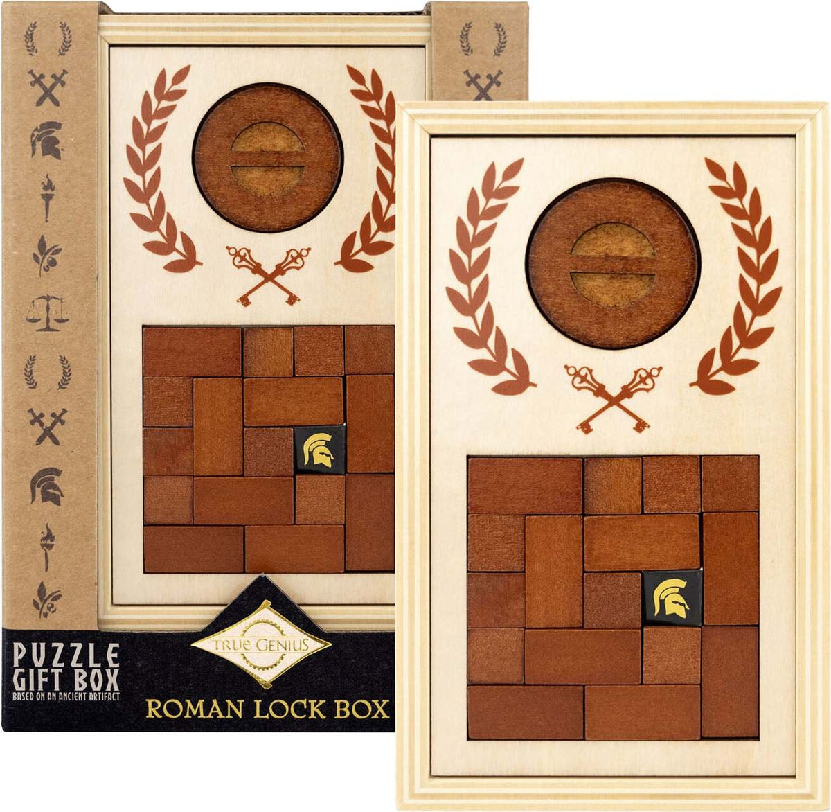 True Genius Roman Lock Box Puzzle Gift Box