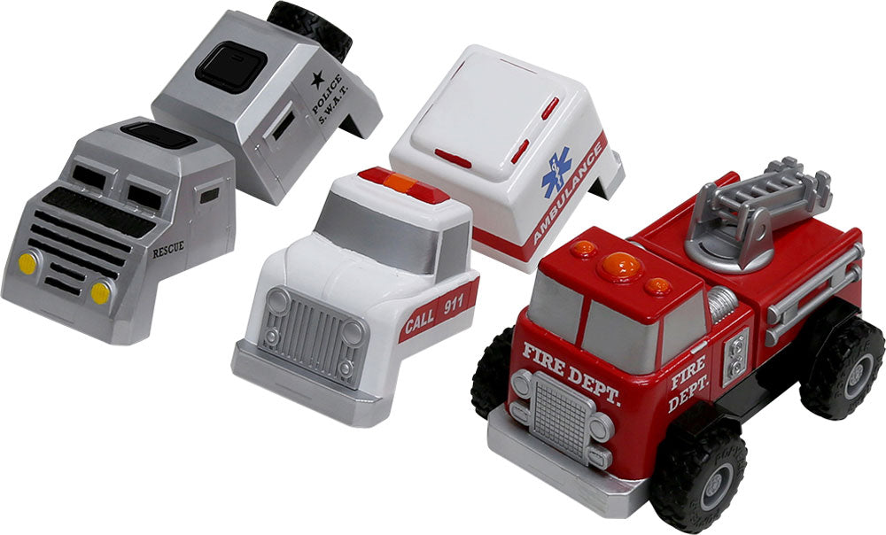 Magnetic Build-A-Truck - Fire and Rescue