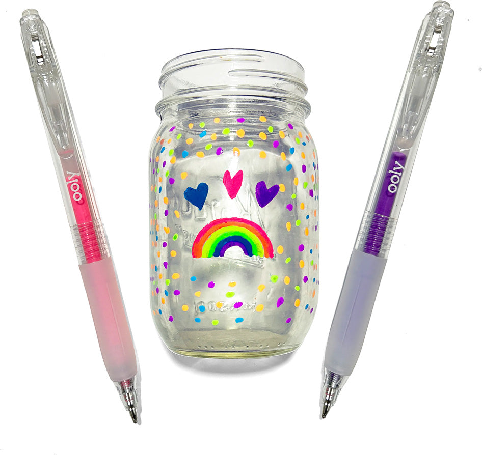 OOLY Jelly Gloss 6 Neon Multi-Surface Deco Gel Pens