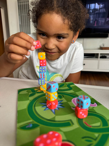 Stack-a-pillars: Dice Stacking Game
