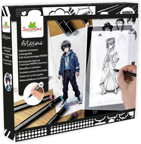 Sycomore Artissimo Create Your Manga Characters Rechargeable Light Pad