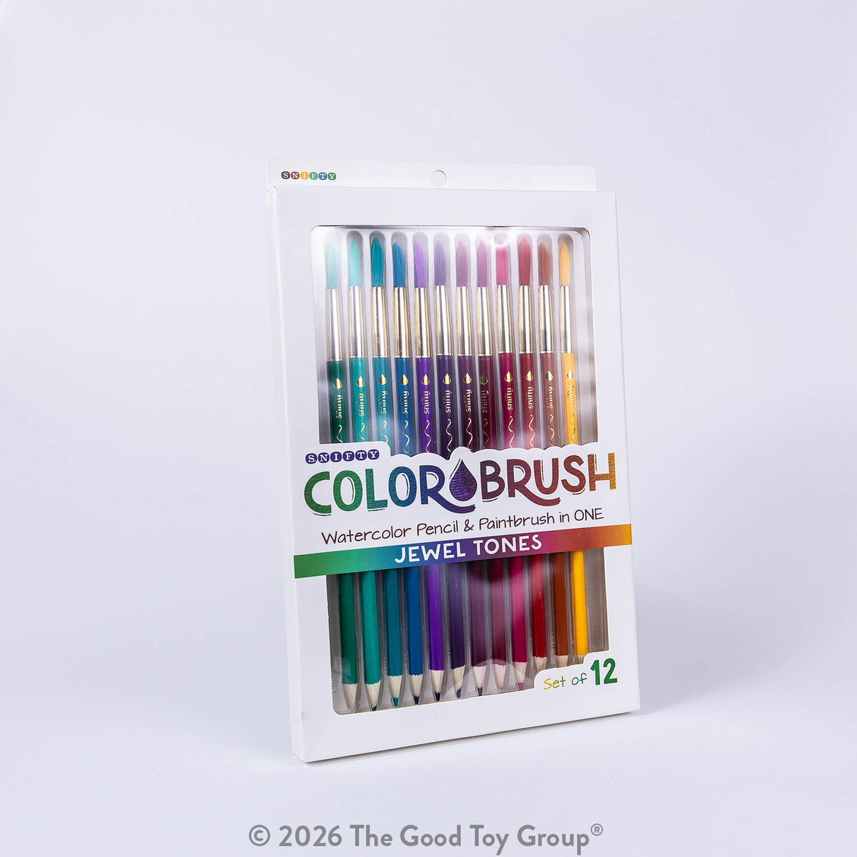 Color Brush Watercolor Pencil & Paintbrush in One Jewel Tones - Set of 12