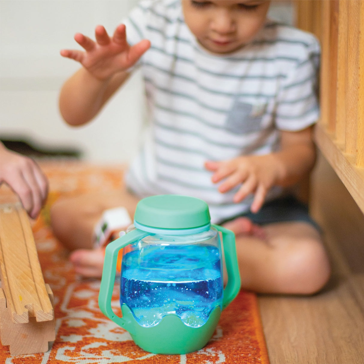 Sensory Play Jar - Teal