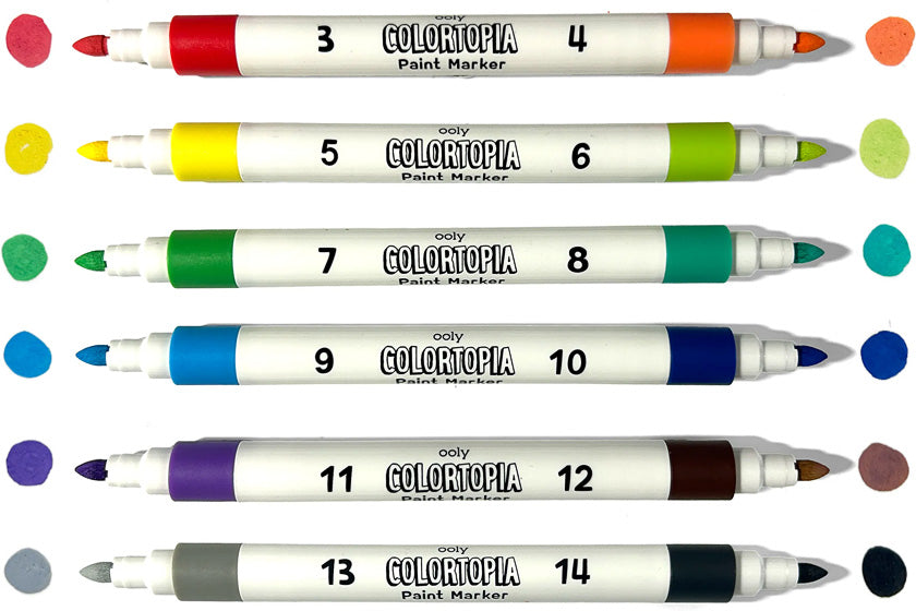 Colortopia: Color by Number Kit with Paint Markers - Epic Adventures