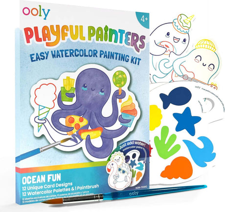 Playful Painters Easy Watercolor Painting - Ocean Fun
