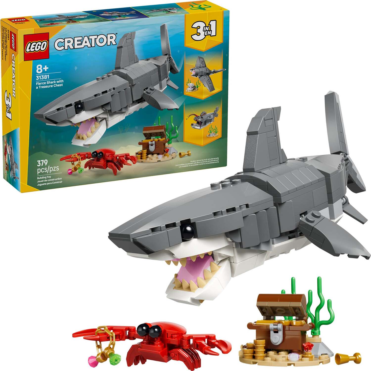 LEGO® Creator 3in1 Fierce Shark with a Treasure Chest – Fun Stuff Toys