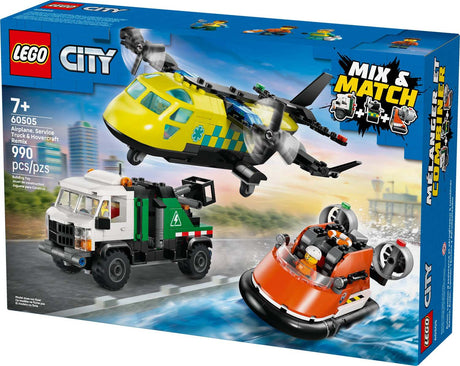 CITY Mix & Match Airplane, Service Truck and Hovercraft Remix