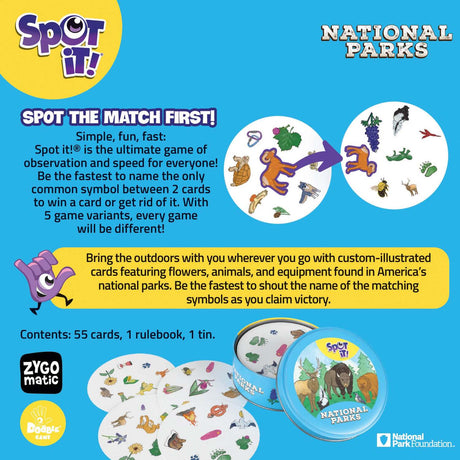 National Parks Spot It! Game