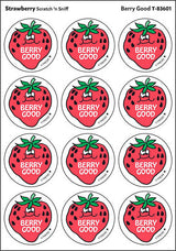 Berry Good - Strawberry scent Retro Stinky Stickers® (24 ct.)