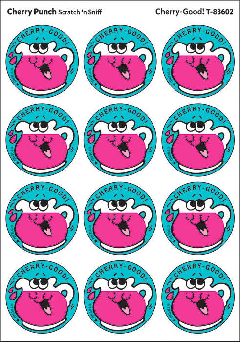 Cherry-Good! - Cherry Punch scent Retro Stinky Stickers® (24 ct.)