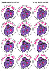 Grape Going! - Grape Jelly scent Retro Stinky Stickers® (24 ct.)