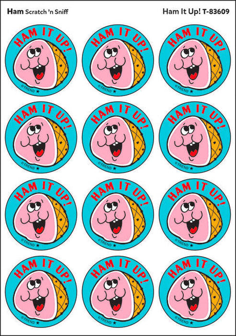 Ham It Up! - Ham scent Retro Stinky Stickers® (24 ct.)