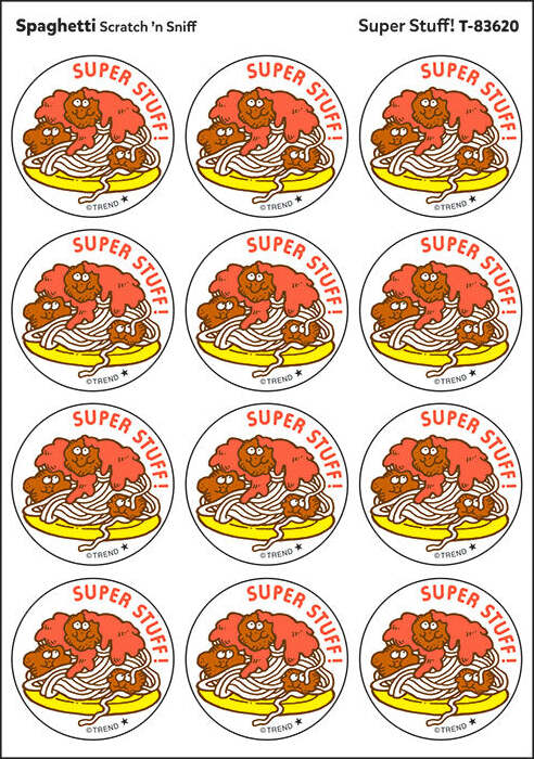 Super Stuff! - Spaghetti scent Retro Stinky Stickers® (24 ct.)