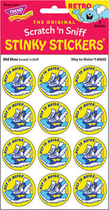 Way to Motor - Old Shoe scent Retro Stinky Stickers® (24 ct.)