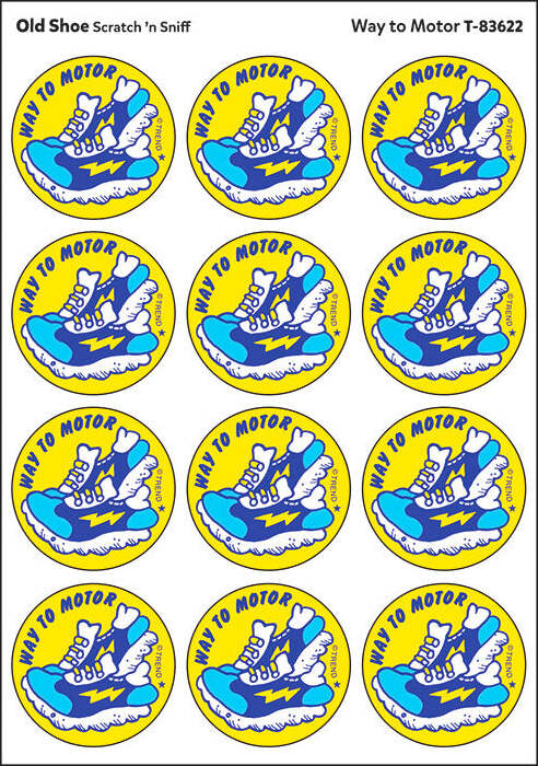 Way to Motor - Old Shoe scent Retro Stinky Stickers® (24 ct.)