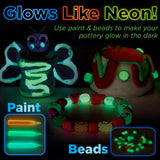 Neon Glow Pottery Studio