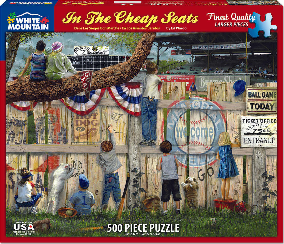 The Cheap Seats - 500 Piece - White Mountain Puzzles