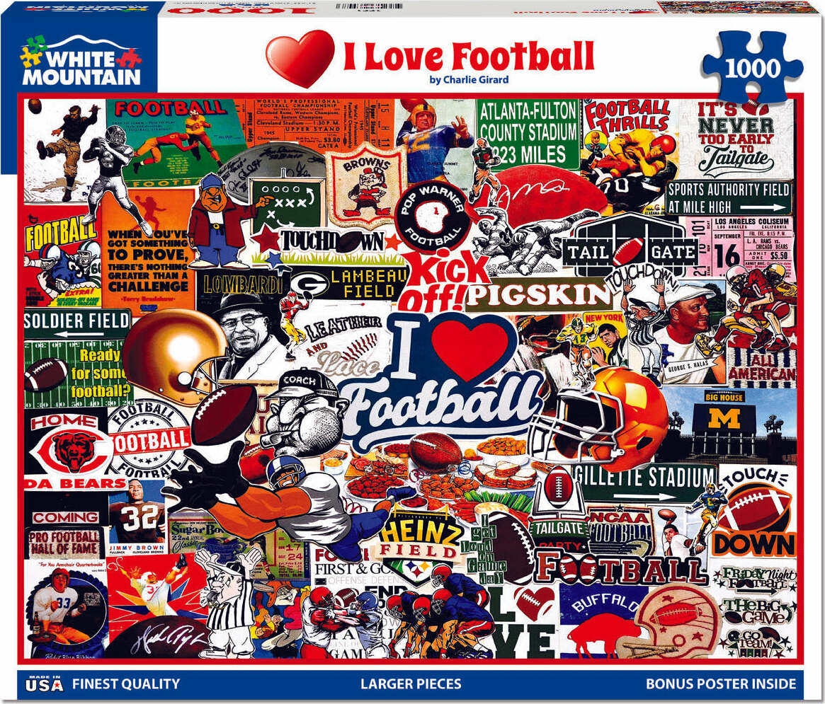 I Love Football - 1000 Piece Jigsaw Puzzle