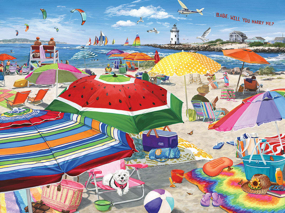 Beach Umbrellas - 500 Piece Jigsaw Puzzle